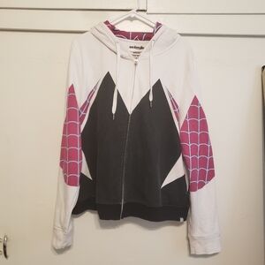 We Love Fine Spider-Gwen Marvel Hoodie Zip Sweatshirt 4XL Fits XL